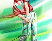 Golfer, Digital painting